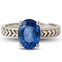 Blue Sapphire Engagement Ring