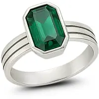 Silver Emerald Ring