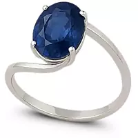 Silver Blue Sapphire Rings
