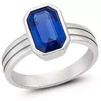 Silver Ring With Blue Stone