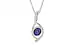 Sterling Silver Thailand Blue Sapphire Pendant Fine Quality (P1)