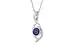 Sterling Silver Thailand Blue Sapphire Pendant Fine Quality (P1)