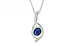 Sterling Silver Thailand Blue Sapphire Pendant Limited Quality (P1)