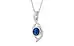 Sterling Silver Thailand Blue Sapphire Pendant Limited Quality (P1)