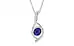 Sterling Silver Thailand Blue Sapphire Pendant Prime Quality (P1)