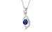 Sterling Silver Thailand Blue Sapphire Pendant Rare Quality (P1)