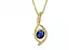 Ashtadhatu Thailand Blue Sapphire Pendant Rare Quality (P1)