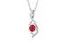 Sterling Silver Ruby Pendant Prime Quality (P1)