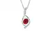 Sterling Silver Ruby Pendant Rare Quality (P1)