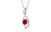Sterling Silver Ruby Pendant Rare Quality (P1)
