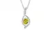 Sterling Silver Thailand Yellow Sapphire Pendant Rare Quality (P1)