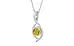 Sterling Silver Thailand Yellow Sapphire Pendant Rare Quality (P1)