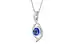 Sterling Silver Ceylon Blue Sapphire Pendant Limited Quality (P1)