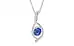 Sterling Silver Ceylon Blue Sapphire Pendant Limited Quality (P1)