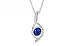 Sterling Silver Ceylon Blue Sapphire Pendant Rare Quality (P1)