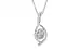 Sterling Silver Ceylon White Sapphire Pendant Fine Quality (P1)
