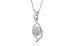 Sterling Silver Ceylon White Sapphire Pendant Fine Quality (P1)