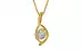 Gold Ceylon White Sapphire Pendant Fine Quality (P1)