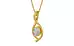 Gold Ceylon White Sapphire Pendant Fine Quality (P1)