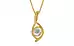 Gold Ceylon White Sapphire Pendant Limited Quality (P1)