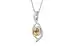 Sterling Silver Ceylon Yellow Sapphire Pendant Fine Quality (P1)