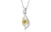 Sterling Silver Ceylon Yellow Sapphire Pendant Prime Quality (P1)