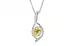 Sterling Silver Ceylon Yellow Sapphire Pendant Prime Quality (P1)