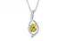 Sterling Silver Ceylon Yellow Sapphire Pendant Rare Quality (P1)