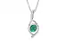 Sterling Silver Emerald Pendant Limited Quality (P1)