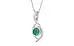 Sterling Silver Emerald Pendant Limited Quality (P1)
