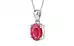 Sterling Silver Ruby Pendant Fine Quality (P10)