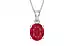 Sterling Silver Ruby Pendant Limited Quality (P10)