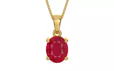 Gold Ruby Pendant Limited Quality (P10)