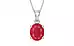 Sterling Silver Ruby Pendant Prime Quality (P10)