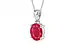 Sterling Silver Ruby Pendant Prime Quality (P10)