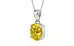 Sterling Silver Thailand Yellow Sapphire Pendant Limited Quality (P10)