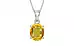 Sterling Silver Thailand Yellow Sapphire Pendant Rare Quality (P10)