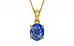 Gold Ceylon Blue Sapphire Pendant Limited Quality (P10)
