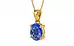 Gold Ceylon Blue Sapphire Pendant Limited Quality (P10)