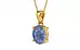 Gold Ceylon Blue Sapphire Pendant Prime Quality (P10)