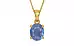 Gold Ceylon Blue Sapphire Pendant Prime Quality (P10)
