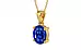Gold Ceylon Blue Sapphire Pendant Rare Quality (P10)