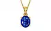 Gold Ceylon Blue Sapphire Pendant Rare Quality (P10)