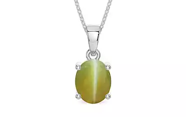 Sterling Silver Cat's Eye Pendant Limited Quality (P10)