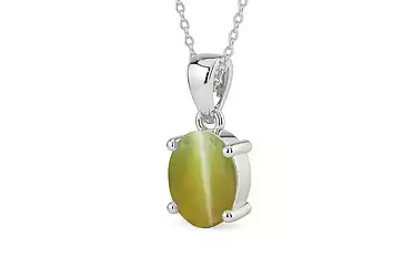 Sterling Silver Cat's Eye Pendant Limited Quality (P10)