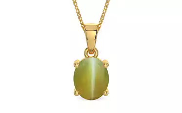 Gold Cat's Eye Pendant Limited Quality (P10)