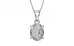 Sterling Silver Ceylon White Sapphire Pendant Fine Quality (P10)