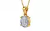 Gold Ceylon White Sapphire Pendant Fine Quality (P10)