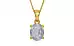 Gold Ceylon White Sapphire Pendant Fine Quality (P10)