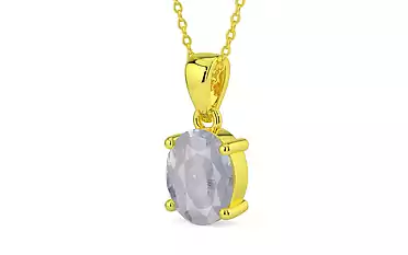 Panchdhatu Ceylon White Sapphire Pendant Fine Quality (P10)